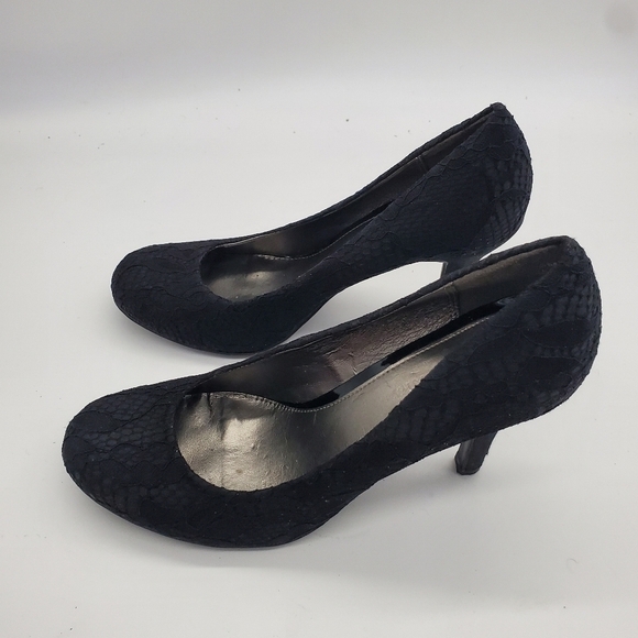 Mootsies Tootsies Moideal Heels Lace Women 8.5 Shoes Black - Picture 10 of 15